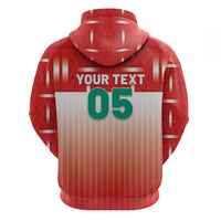 Custom Morocco Football Zip Hoodie 1994 Retro Red Version - Wonder Print Shop