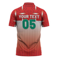 Custom Morocco Football Zipper Polo Shirt 1994 Retro Red Version - Wonder Print Shop