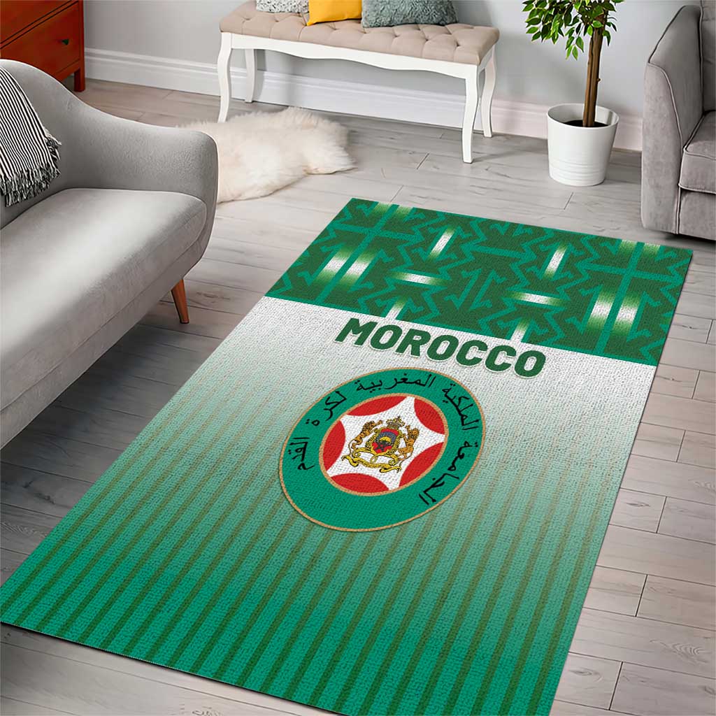 Morocco Football Area Rug 1994 Retro Green Version - Wonder Print Shop