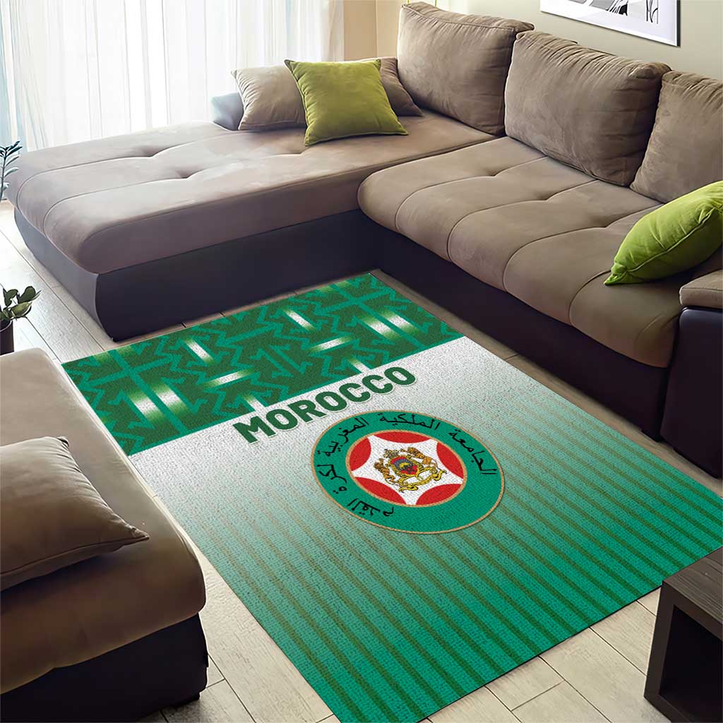 Morocco Football Area Rug 1994 Retro Green Version - Wonder Print Shop