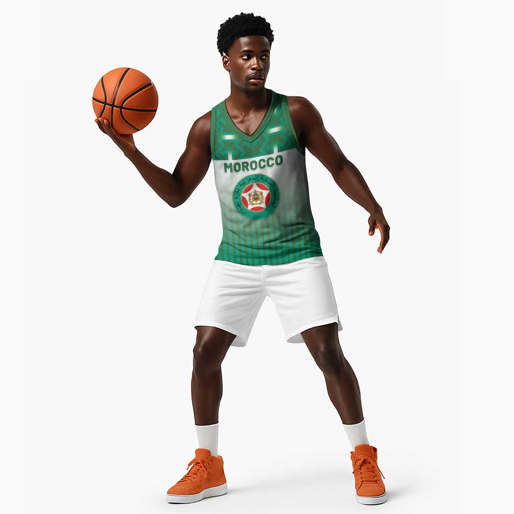 Custom Morocco Football Basketball Jersey 1994 Retro Green Version - Wonder Print Shop