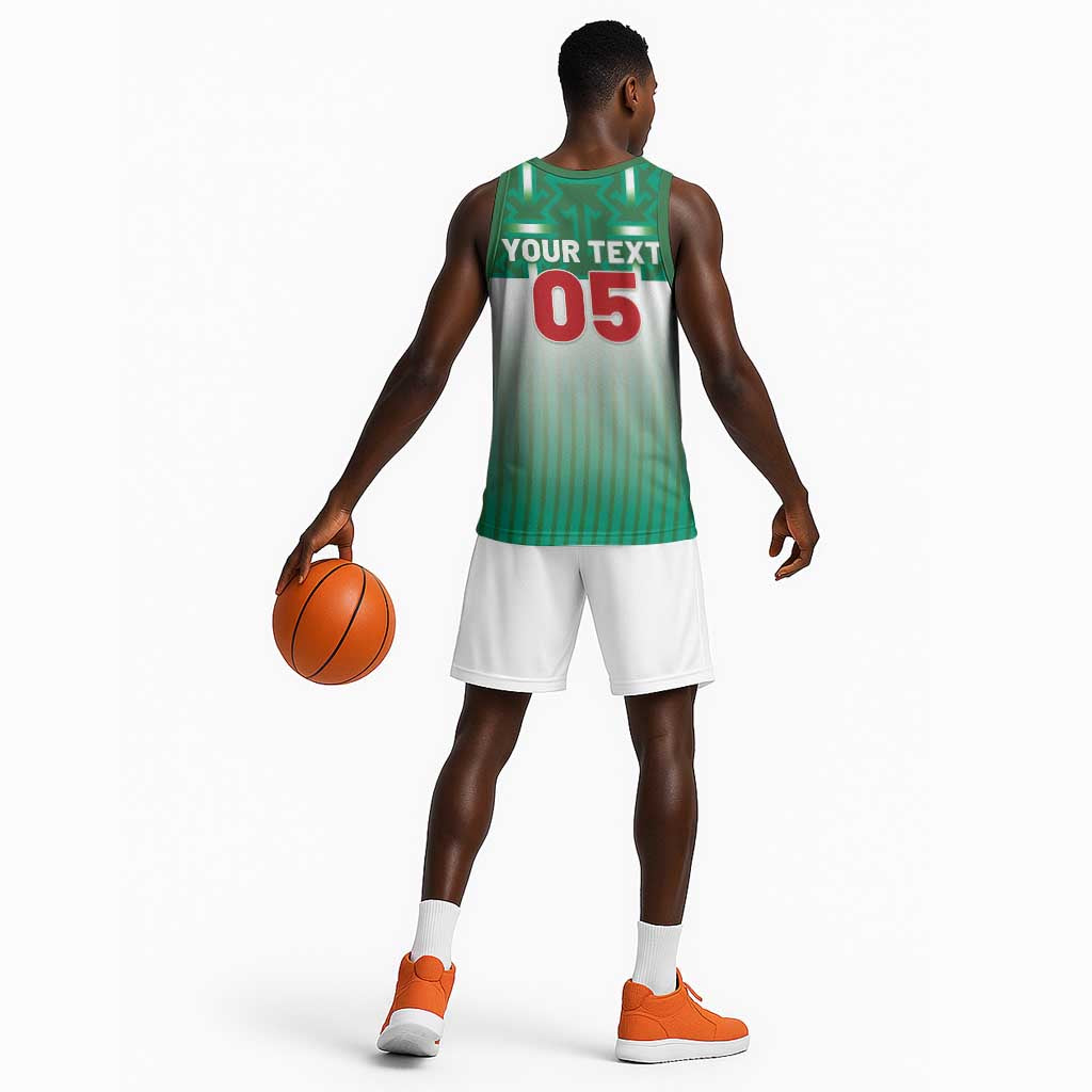 Custom Morocco Football Basketball Jersey 1994 Retro Green Version - Wonder Print Shop