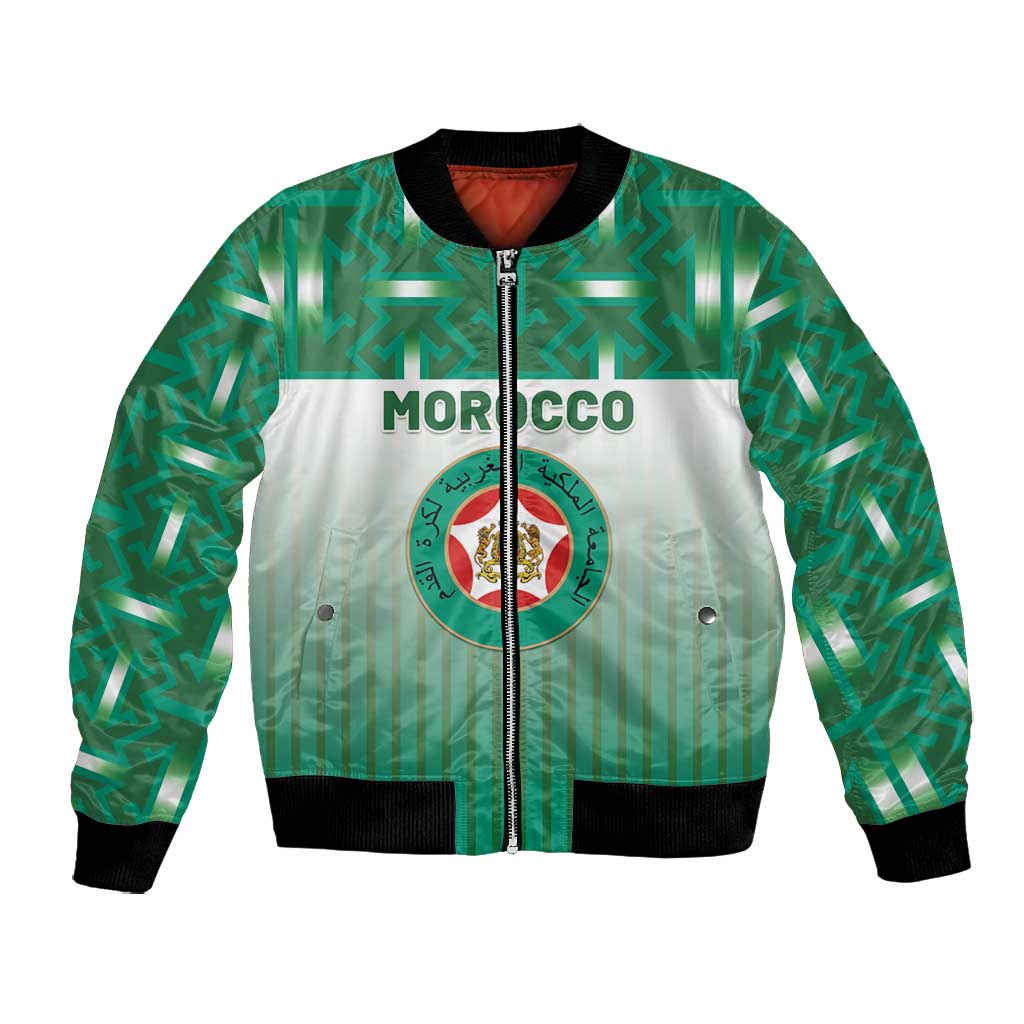 Custom Morocco Football Bomber Jacket 1994 Retro Green Version - Wonder Print Shop