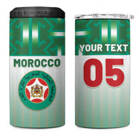 Custom Morocco Football 4 in 1 Can Cooler Tumbler 1994 Retro Green Version - Wonder Print Shop