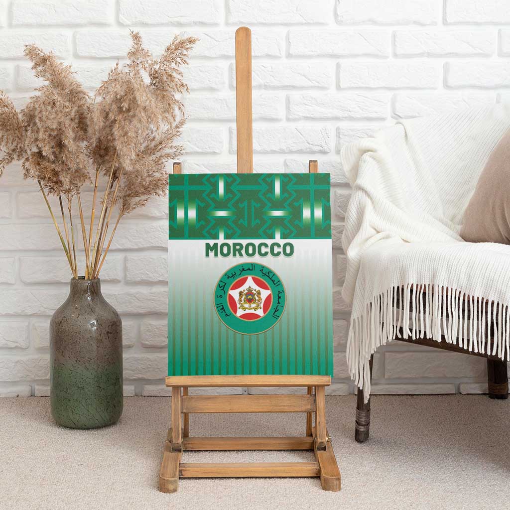 Morocco Football Canvas Wall Art 1994 Retro Green Version - Wonder Print Shop