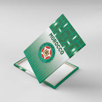 Morocco Football Canvas Wall Art 1994 Retro Green Version - Wonder Print Shop