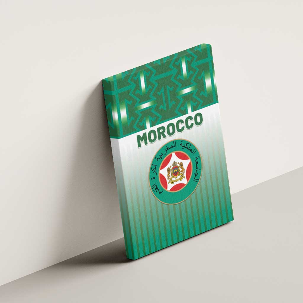 Morocco Football Canvas Wall Art 1994 Retro Green Version - Wonder Print Shop