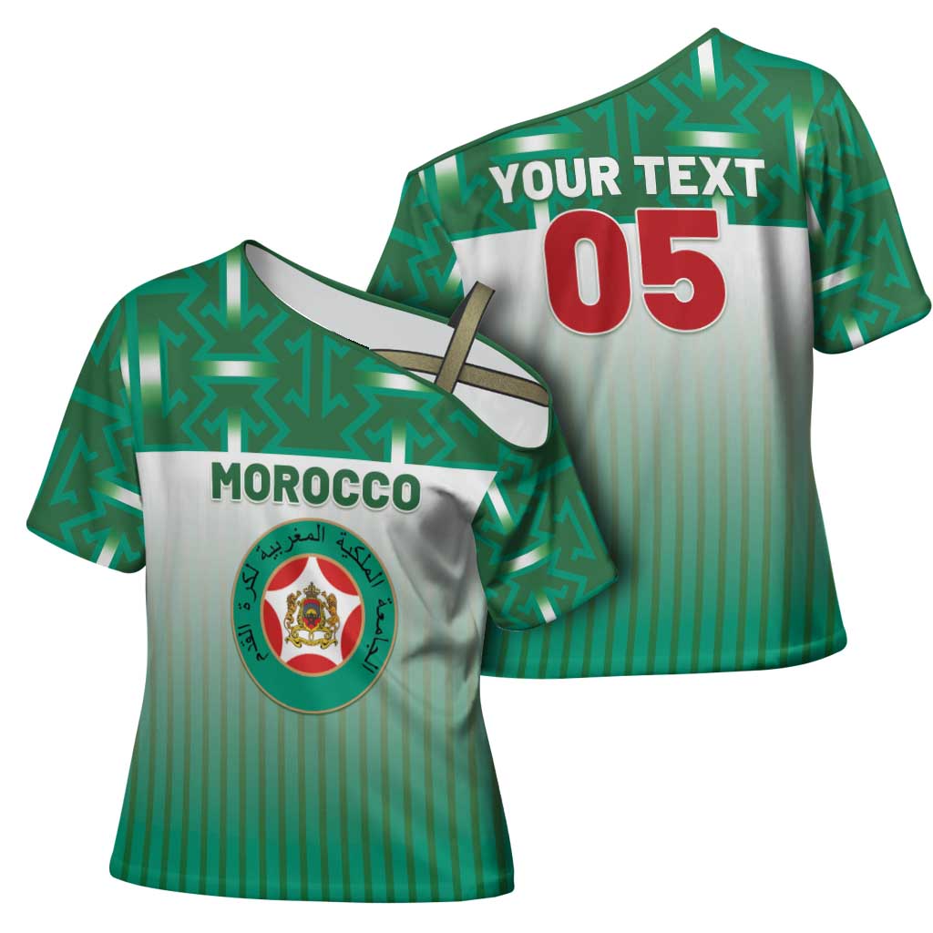 Custom Morocco Football Cross Shoulder Shirt 1994 Retro Green Version - Wonder Print Shop