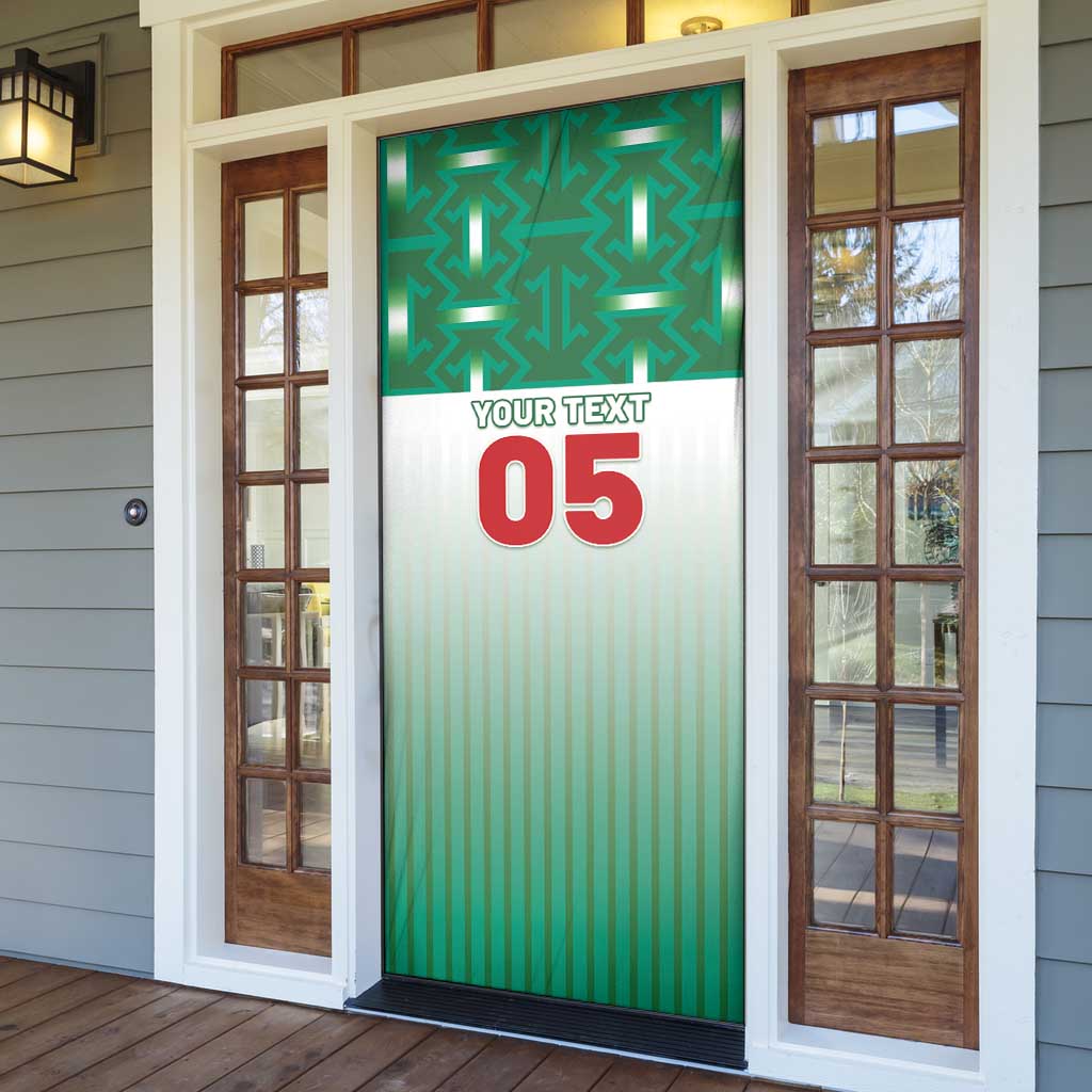 Custom Morocco Football Door Cover 1994 Retro Green Version - Wonder Print Shop