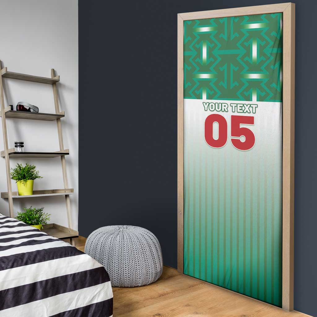 Custom Morocco Football Door Cover 1994 Retro Green Version - Wonder Print Shop