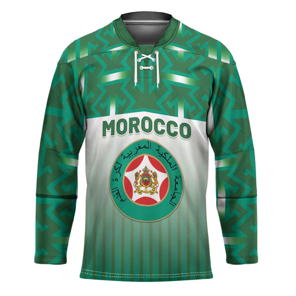 Custom Morocco Football Hockey Jersey 1994 Retro Green Version - Wonder Print Shop
