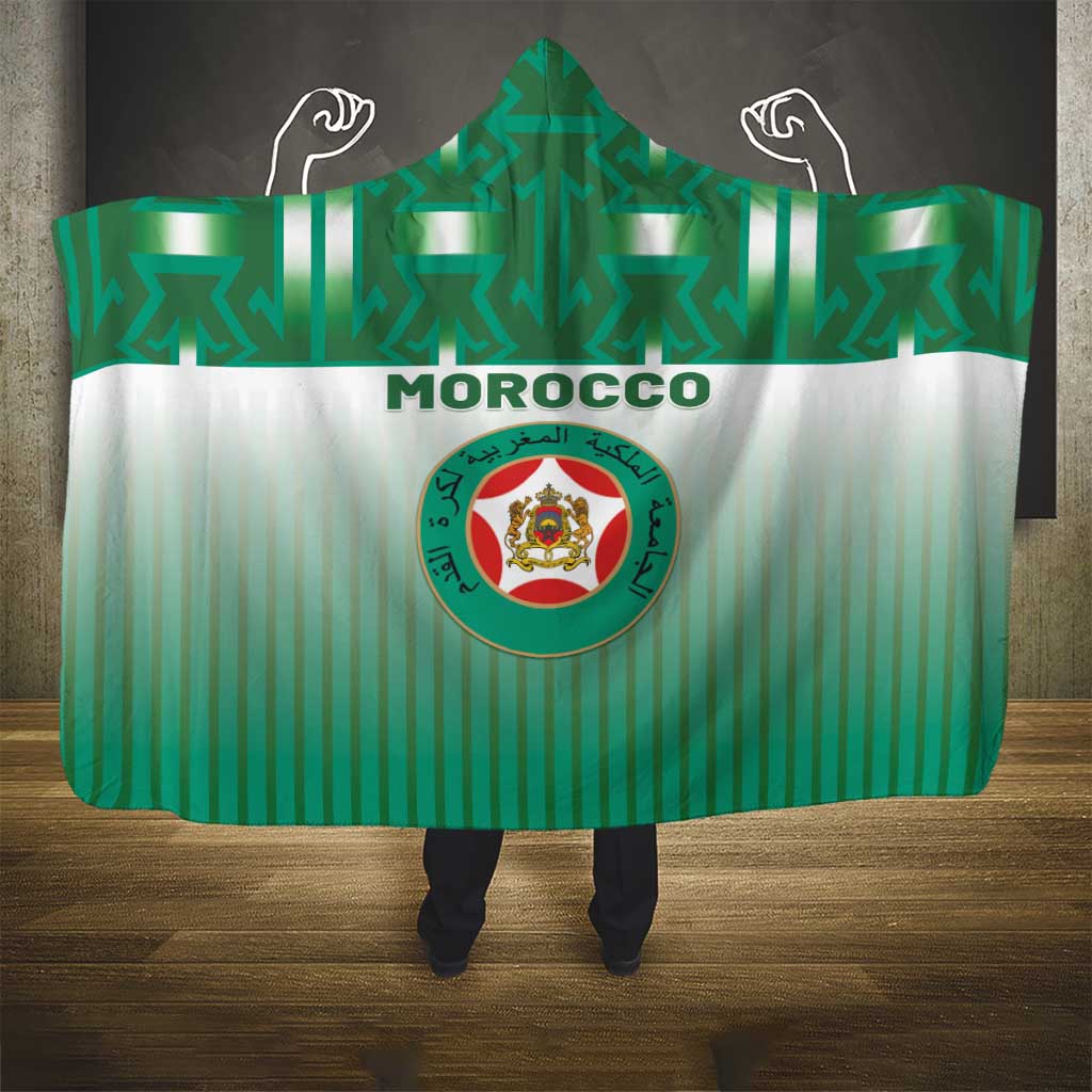 Morocco Football Hooded Blanket 1994 Retro Green Version - Wonder Print Shop
