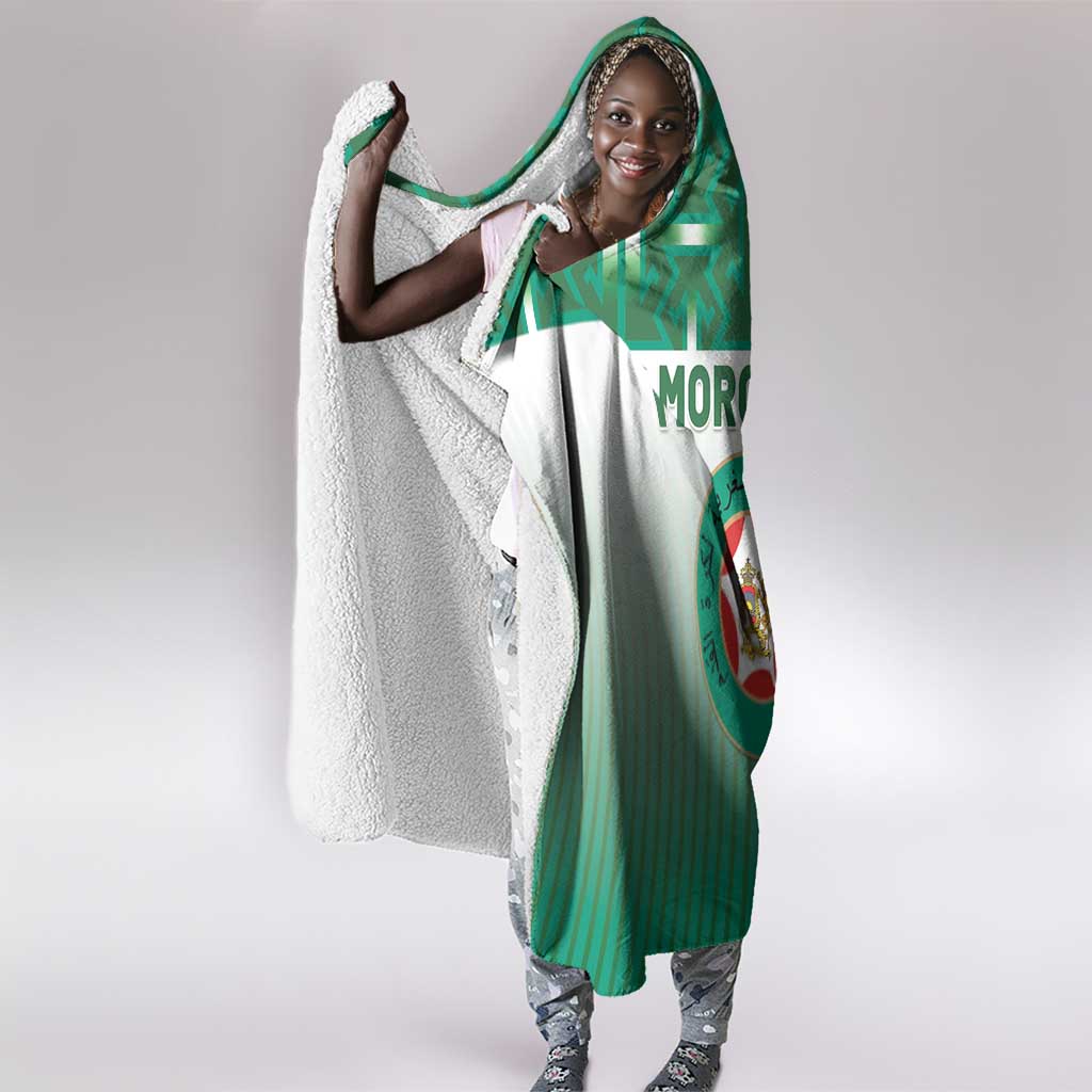 Morocco Football Hooded Blanket 1994 Retro Green Version - Wonder Print Shop