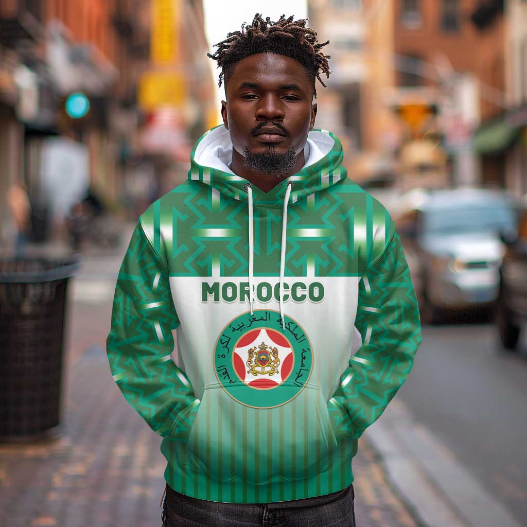 Custom Morocco Football Hoodie 1994 Retro Green Version - Wonder Print Shop