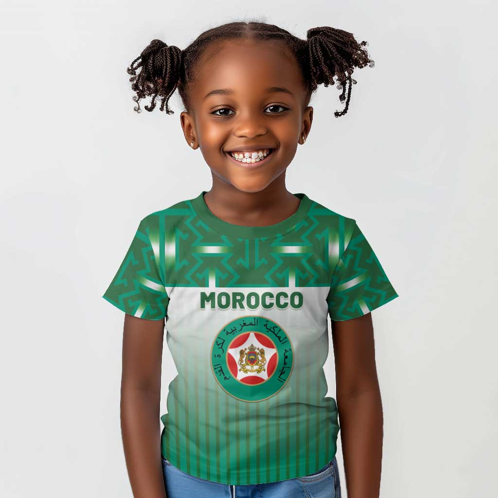 Custom Morocco Football Kid T shirt 1994 Retro Green Version LT05