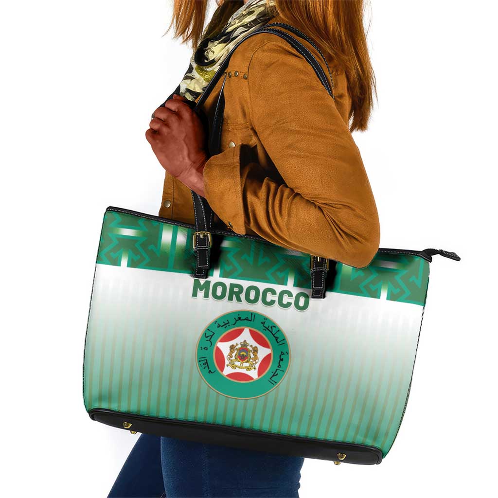 Morocco Football Leather Tote Bag 1994 Retro Green Version - Wonder Print Shop