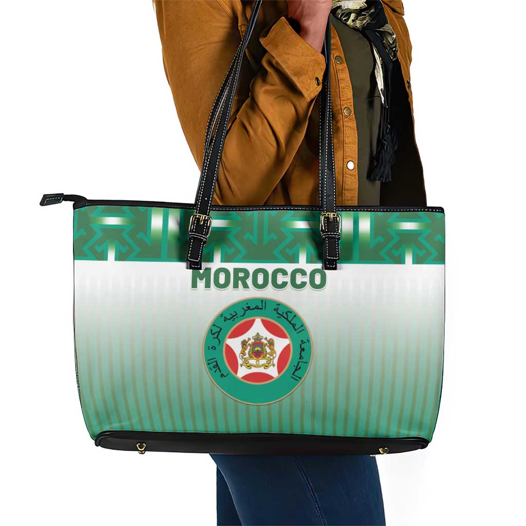 Morocco Football Leather Tote Bag 1994 Retro Green Version - Wonder Print Shop