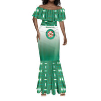 Custom Morocco Football Mermaid Dress 1994 Retro Green Version LT05