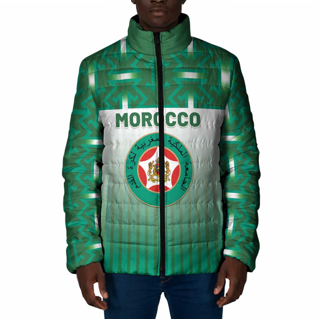 Custom Morocco Football Padded Jacket 1994 Retro Green Version - Wonder Print Shop