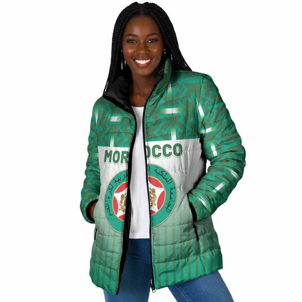 Custom Morocco Football Padded Jacket 1994 Retro Green Version - Wonder Print Shop