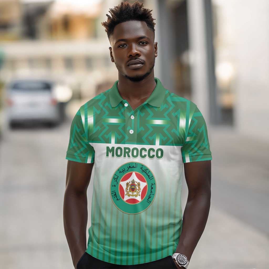 Custom Morocco Football Polo Shirt 1994 Retro Green Version LT05
