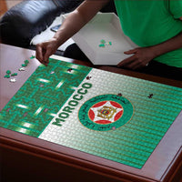 Morocco Football Puzzle 1994 Retro Green Version - Wonder Print Shop