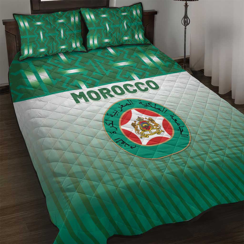 Morocco Football Quilt Bed Set 1994 Retro Green Version - Wonder Print Shop