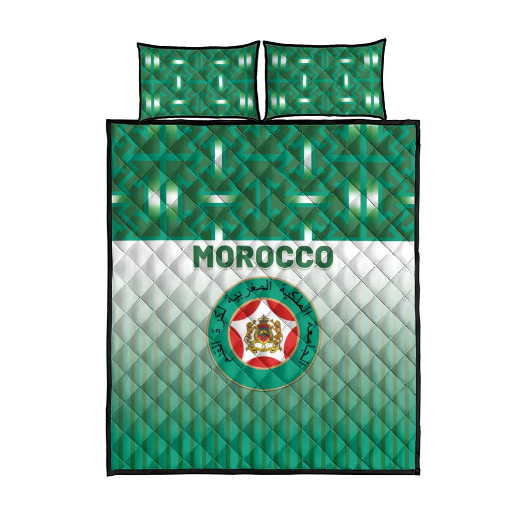 Morocco Football Quilt Bed Set 1994 Retro Green Version - Wonder Print Shop