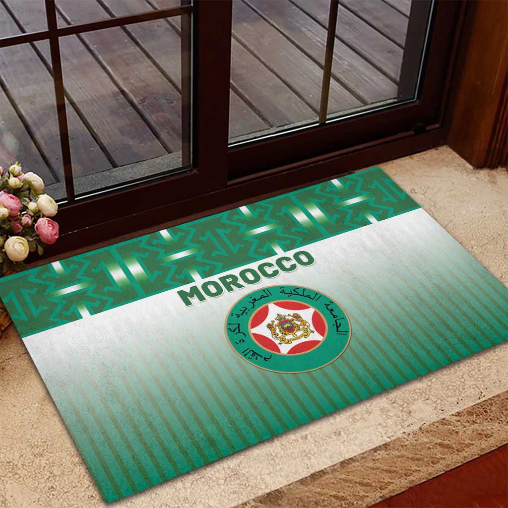 Morocco Football Rubber Doormat 1994 Retro Green Version - Wonder Print Shop