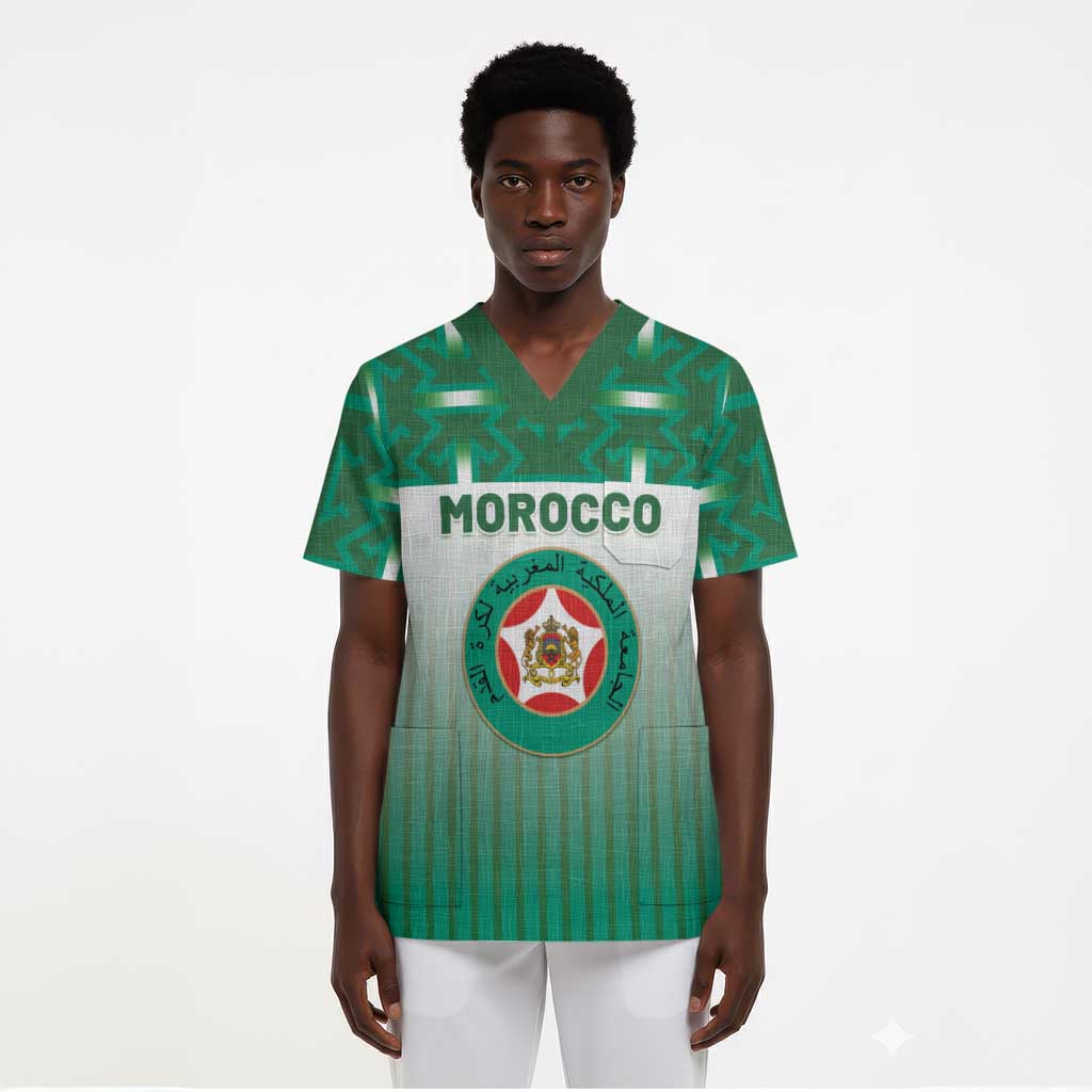 Custom Morocco Football Scrub Top 1994 Retro Green Version - Wonder Print Shop