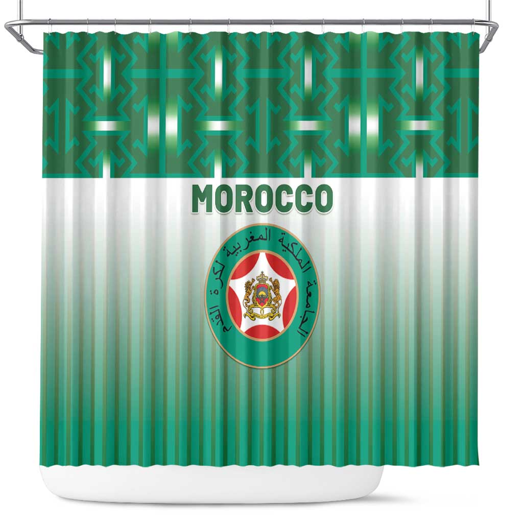 Morocco Football Shower Curtain 1994 Retro Green Version - Wonder Print Shop