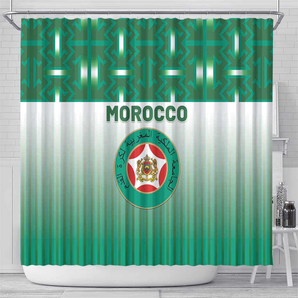 Morocco Football Shower Curtain 1994 Retro Green Version - Wonder Print Shop