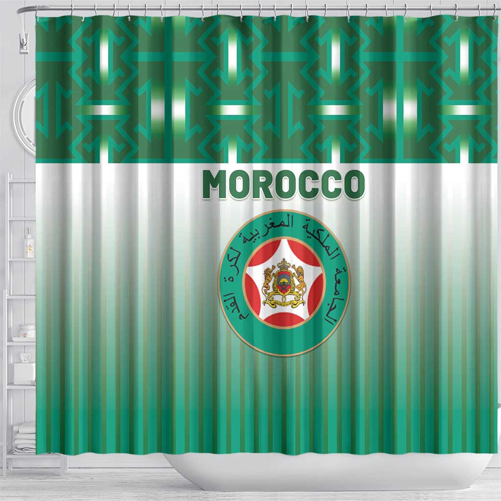 Morocco Football Shower Curtain 1994 Retro Green Version - Wonder Print Shop
