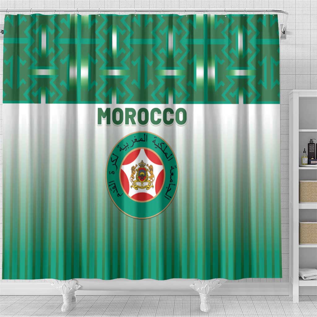 Morocco Football Shower Curtain 1994 Retro Green Version - Wonder Print Shop