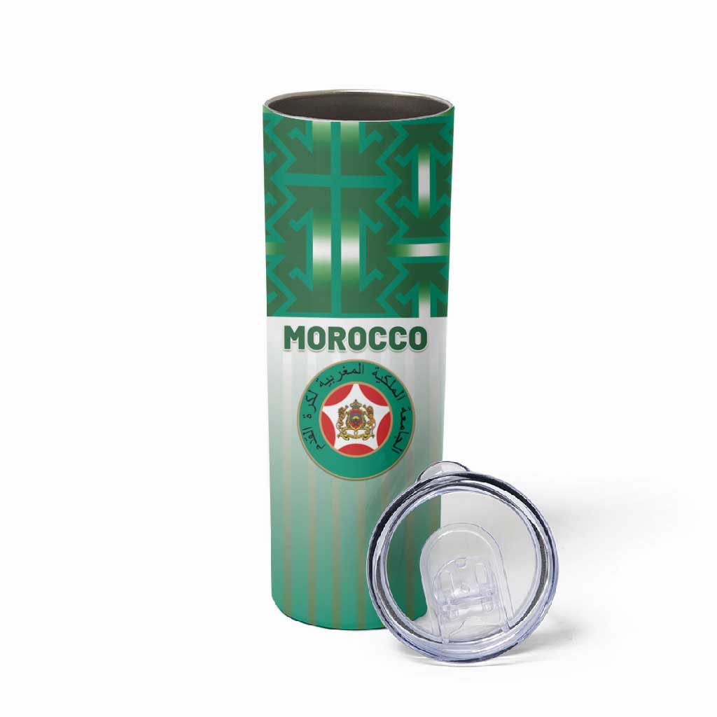 Custom Morocco Football Skinny Tumbler 1994 Retro Green Version - Wonder Print Shop