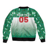 Custom Morocco Football Sleeve Zip Bomber Jacket 1994 Retro Green Version - Wonder Print Shop