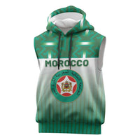 Custom Morocco Football Sleeveless Hoodie 1994 Retro Green Version - Wonder Print Shop