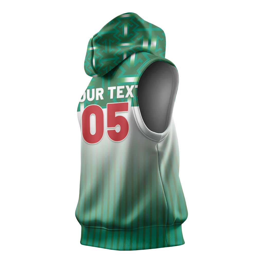 Custom Morocco Football Sleeveless Hoodie 1994 Retro Green Version - Wonder Print Shop