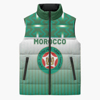 Custom Morocco Football Sleeveless Puffer Jacket 1994 Retro Green Version - Wonder Print Shop