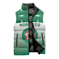 Custom Morocco Football Sleeveless Puffer Jacket 1994 Retro Green Version - Wonder Print Shop