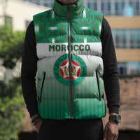 Custom Morocco Football Sleeveless Puffer Jacket 1994 Retro Green Version - Wonder Print Shop
