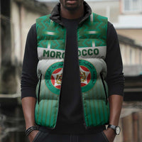 Custom Morocco Football Sleeveless Puffer Jacket 1994 Retro Green Version - Wonder Print Shop