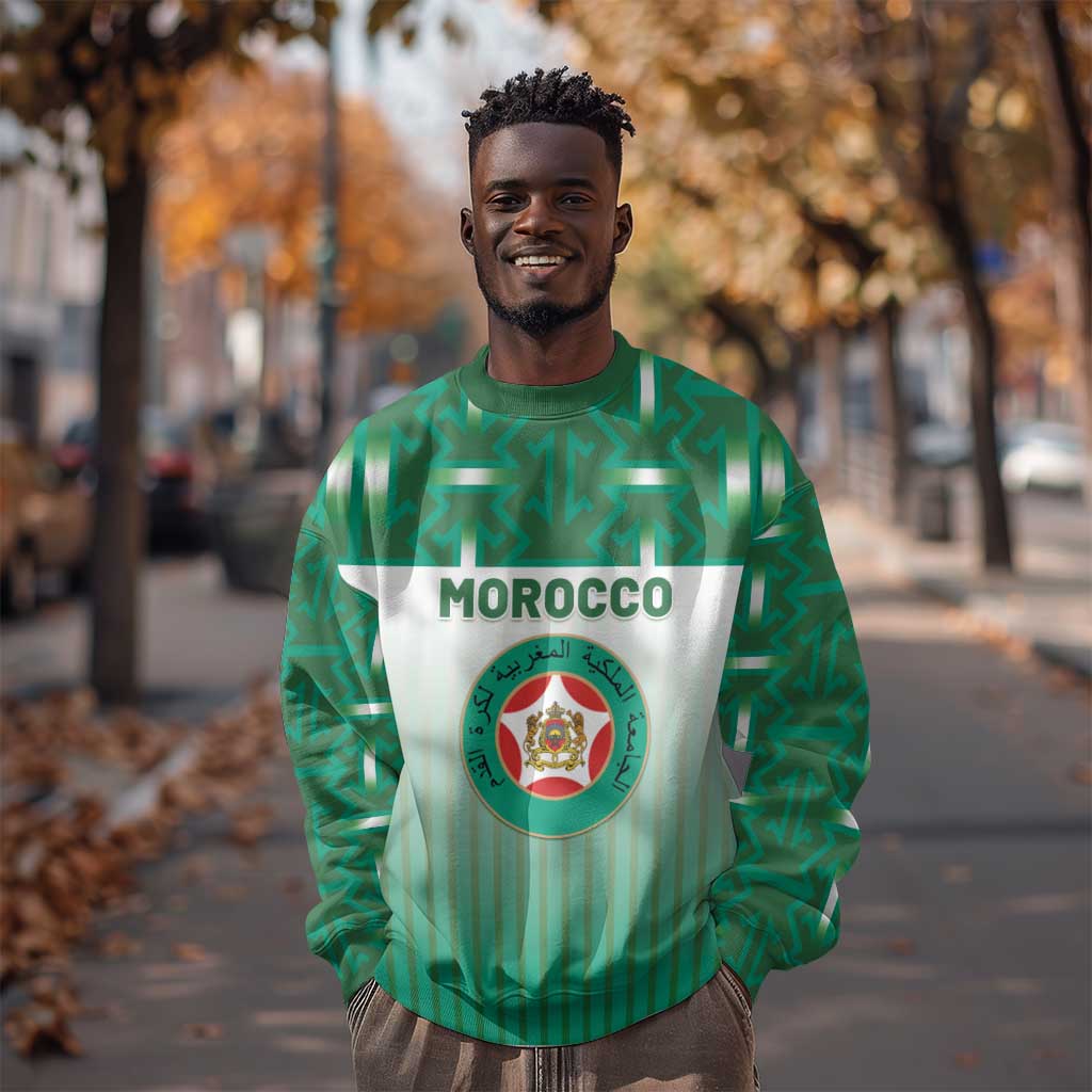 Custom Morocco Football Sweatshirt 1994 Retro Green Version - Wonder Print Shop