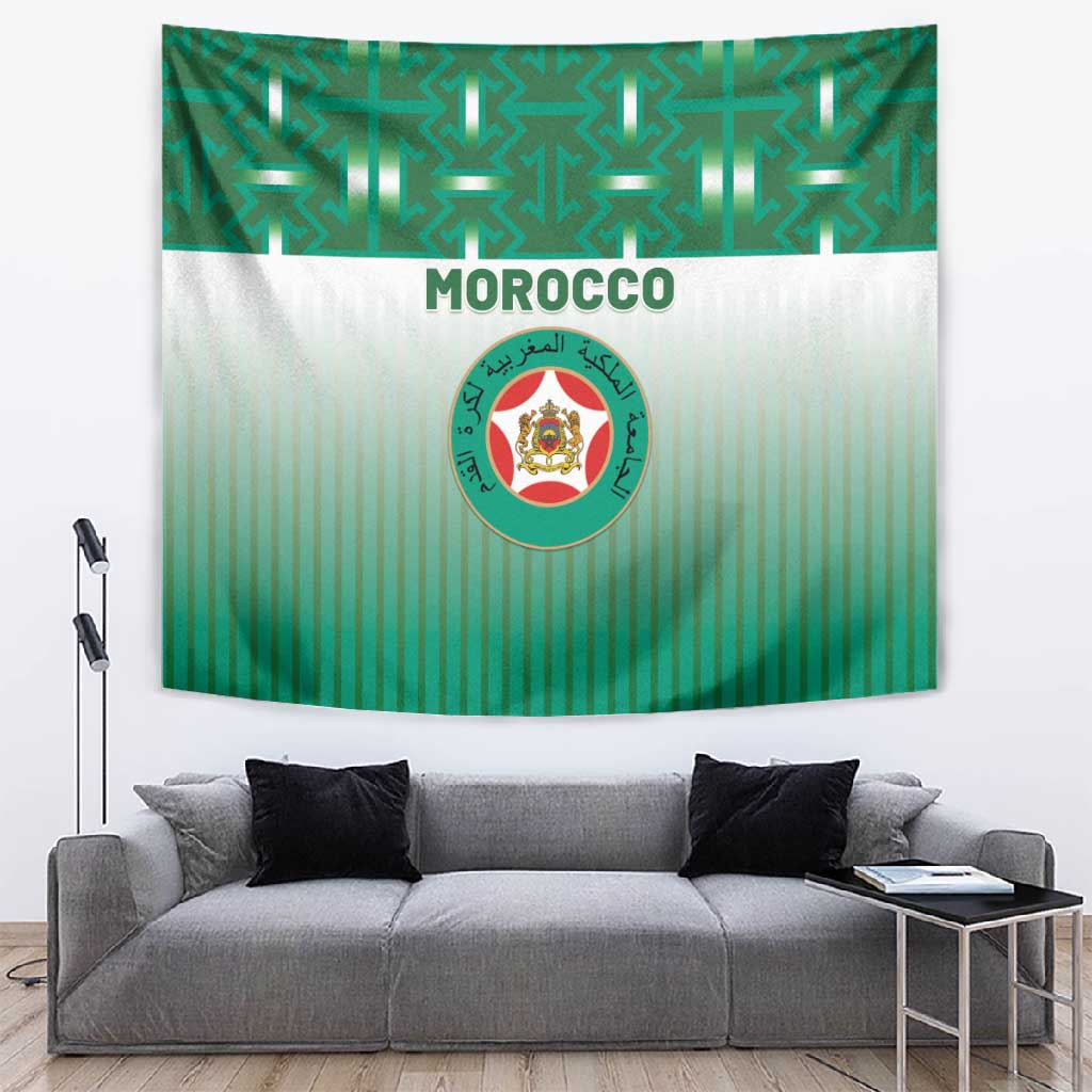 Morocco Football Tapestry 1994 Retro Green Version - Wonder Print Shop