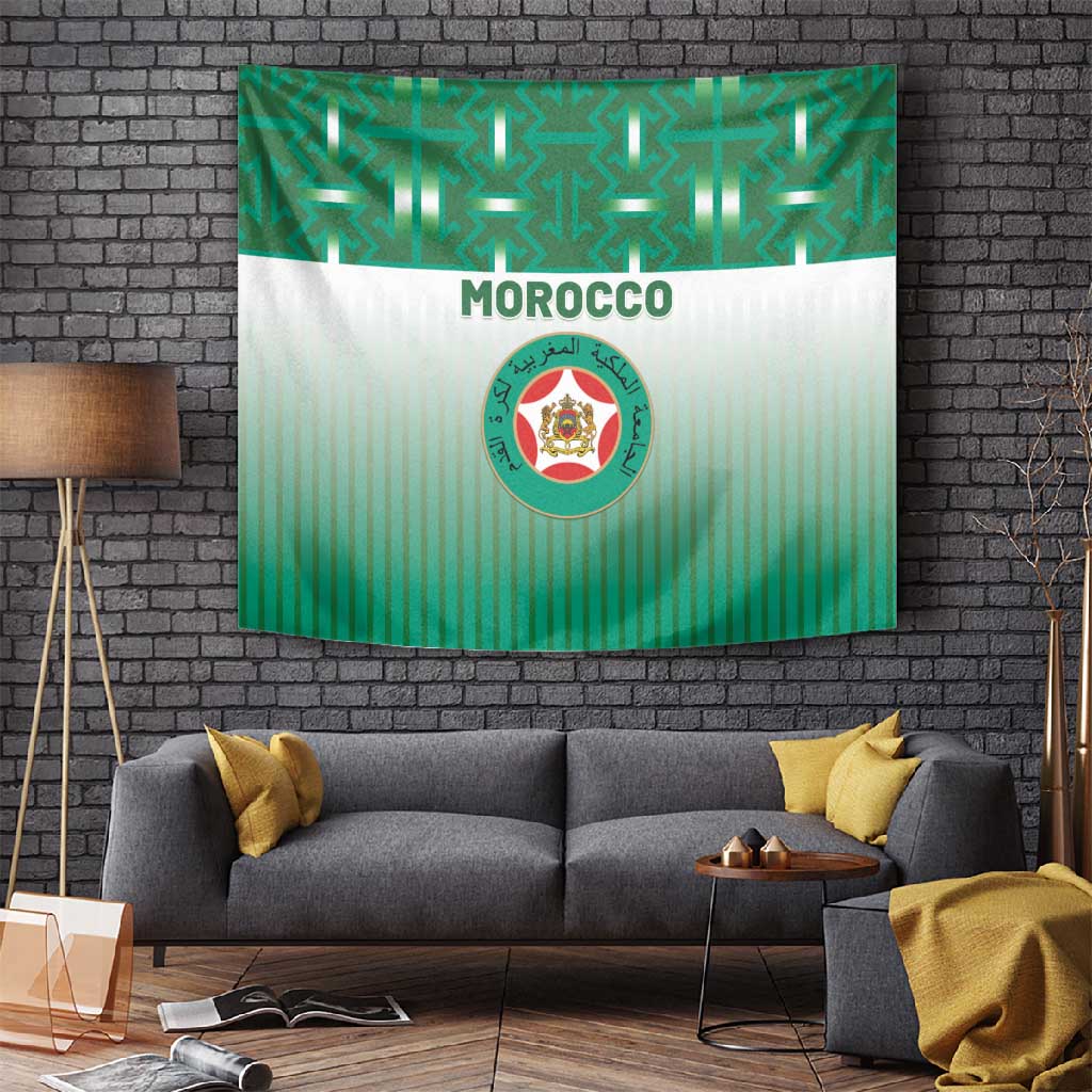 Morocco Football Tapestry 1994 Retro Green Version - Wonder Print Shop