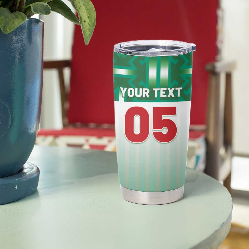Custom Morocco Football Tumbler Cup 1994 Retro Green Version - Wonder Print Shop