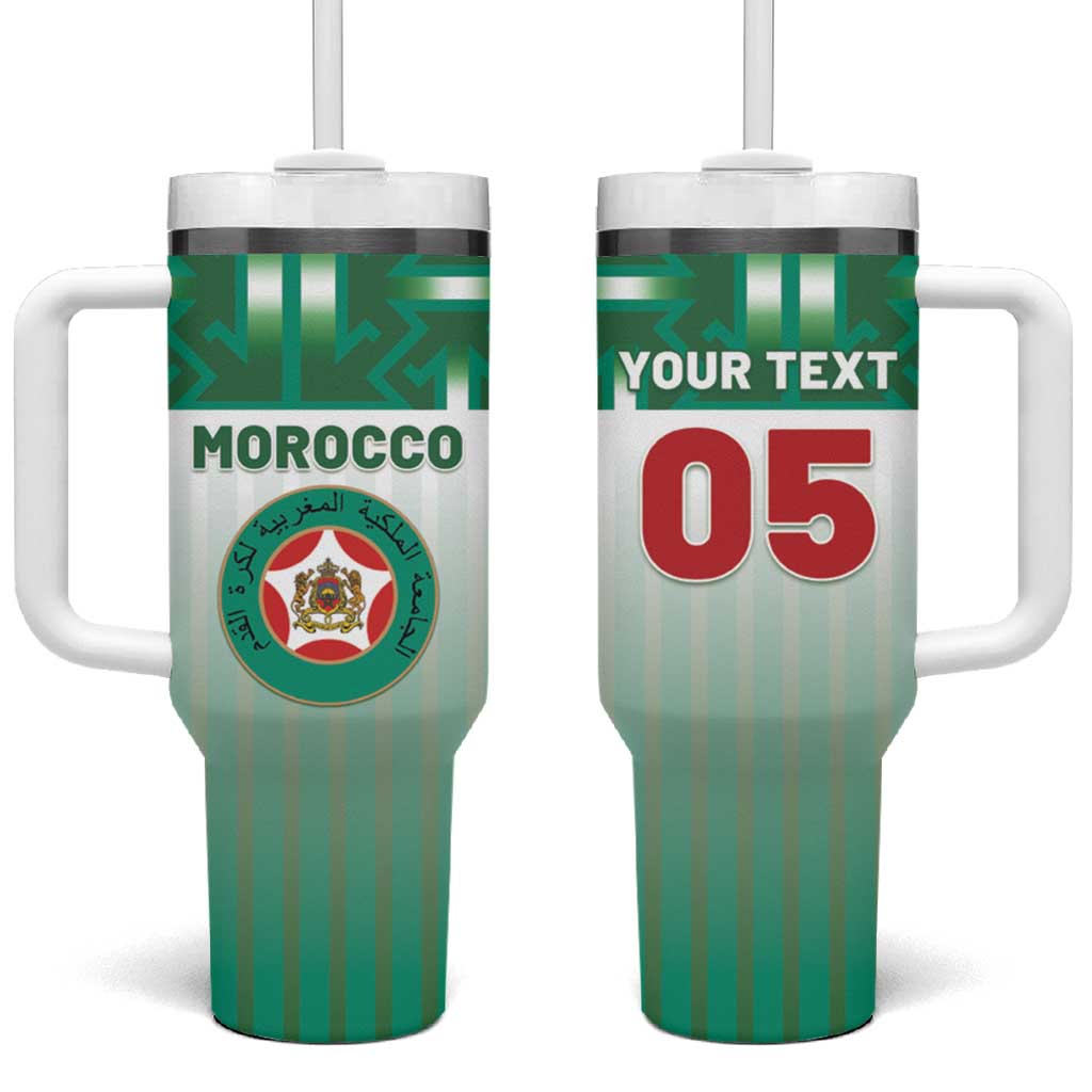 Custom Morocco Football Tumbler With Handle 1994 Retro Green Version - Wonder Print Shop