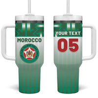 Custom Morocco Football Tumbler With Handle 1994 Retro Green Version - Wonder Print Shop