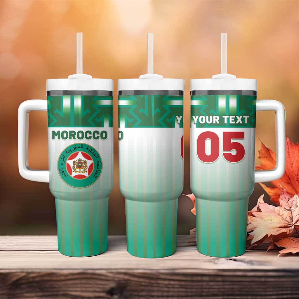 Custom Morocco Football Tumbler With Handle 1994 Retro Green Version - Wonder Print Shop
