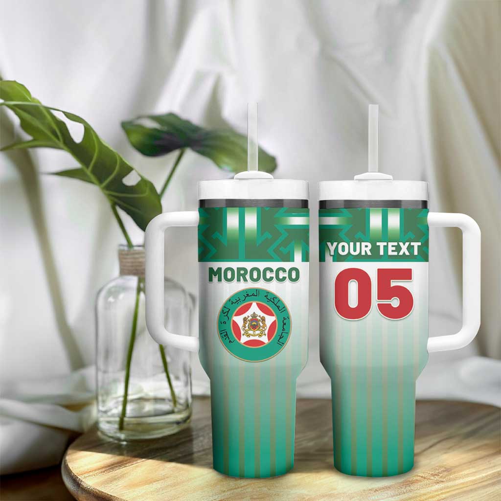 Custom Morocco Football Tumbler With Handle 1994 Retro Green Version - Wonder Print Shop